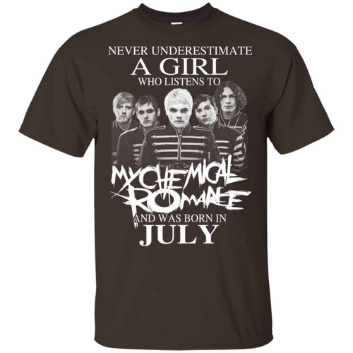A Girl Who Listens To My Chemical Romance And Was Born In July T-Shirts, Hoodie, Tank