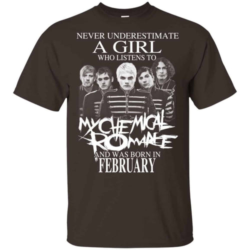 A Girl Who Listens To My Chemical Romance And Was Born In February T-Shirts, Hoodie, Tank