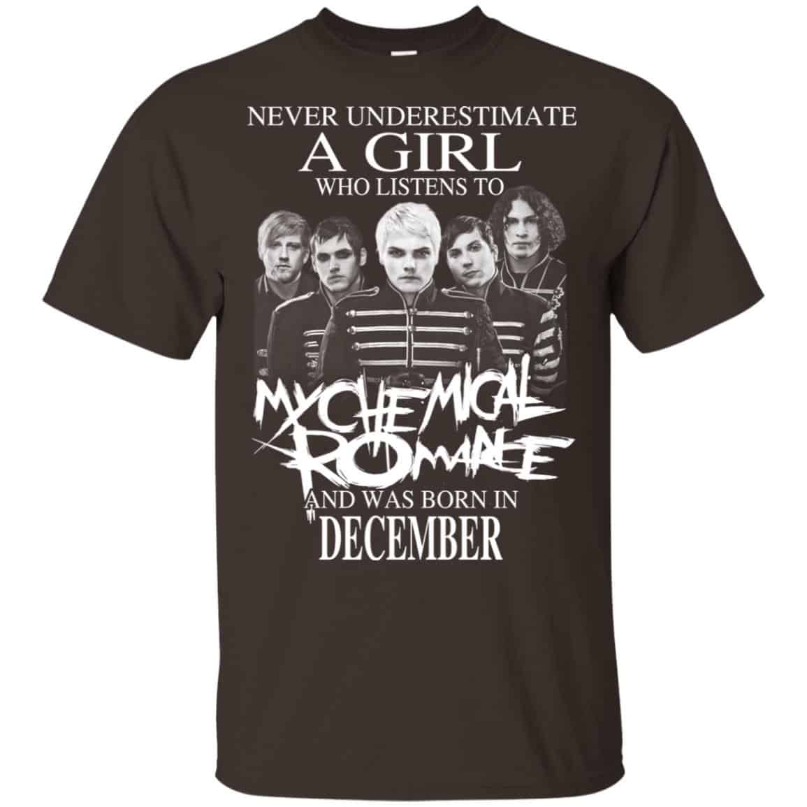 A Girl Who Listens To My Chemical Romance And Was Born In December T-Shirts, Hoodie, Tank