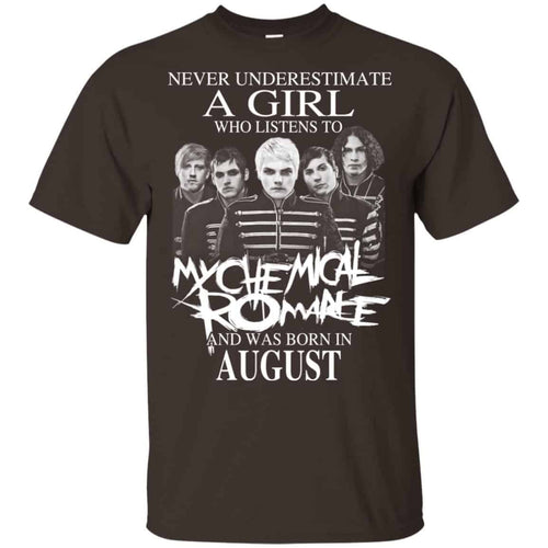 A Girl Who Listens To My Chemical Romance And Was Born In August T-Shirts, Hoodie, Tank
