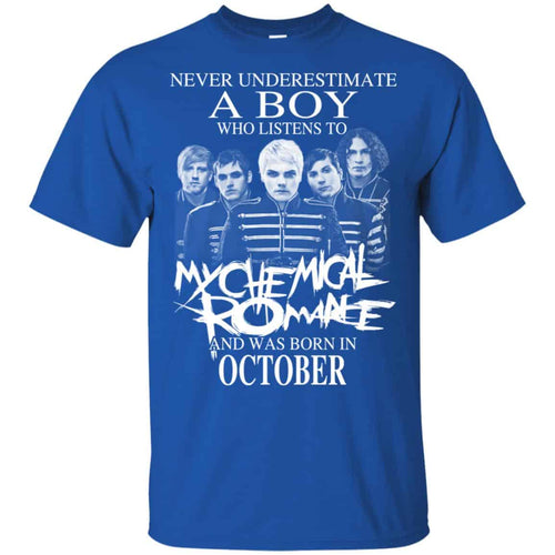 A Boy Who Listens To My Chemical Romance And Was Born In October T-Shirts, Hoodie, Tank
