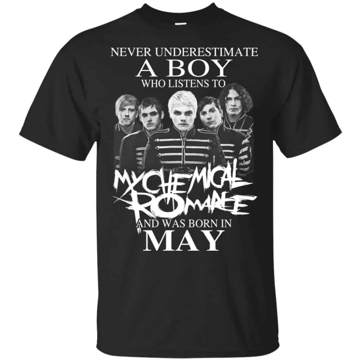 A Boy Who Listens To My Chemical Romance And Was Born In May T-Shirts, Hoodie, Tank