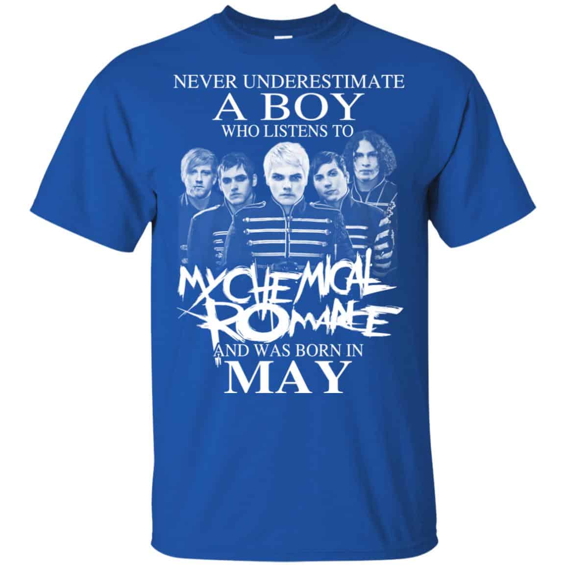 A Boy Who Listens To My Chemical Romance And Was Born In May T-Shirts, Hoodie, Tank