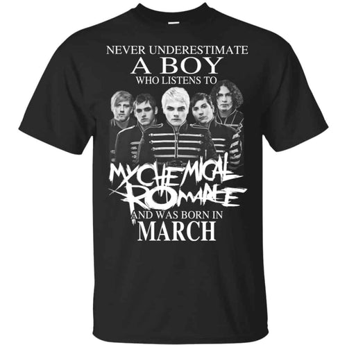 A Boy Who Listens To My Chemical Romance And Was Born In March T-Shirts, Hoodie, Tank