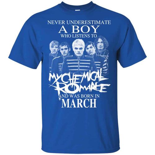 A Boy Who Listens To My Chemical Romance And Was Born In March T-Shirts, Hoodie, Tank