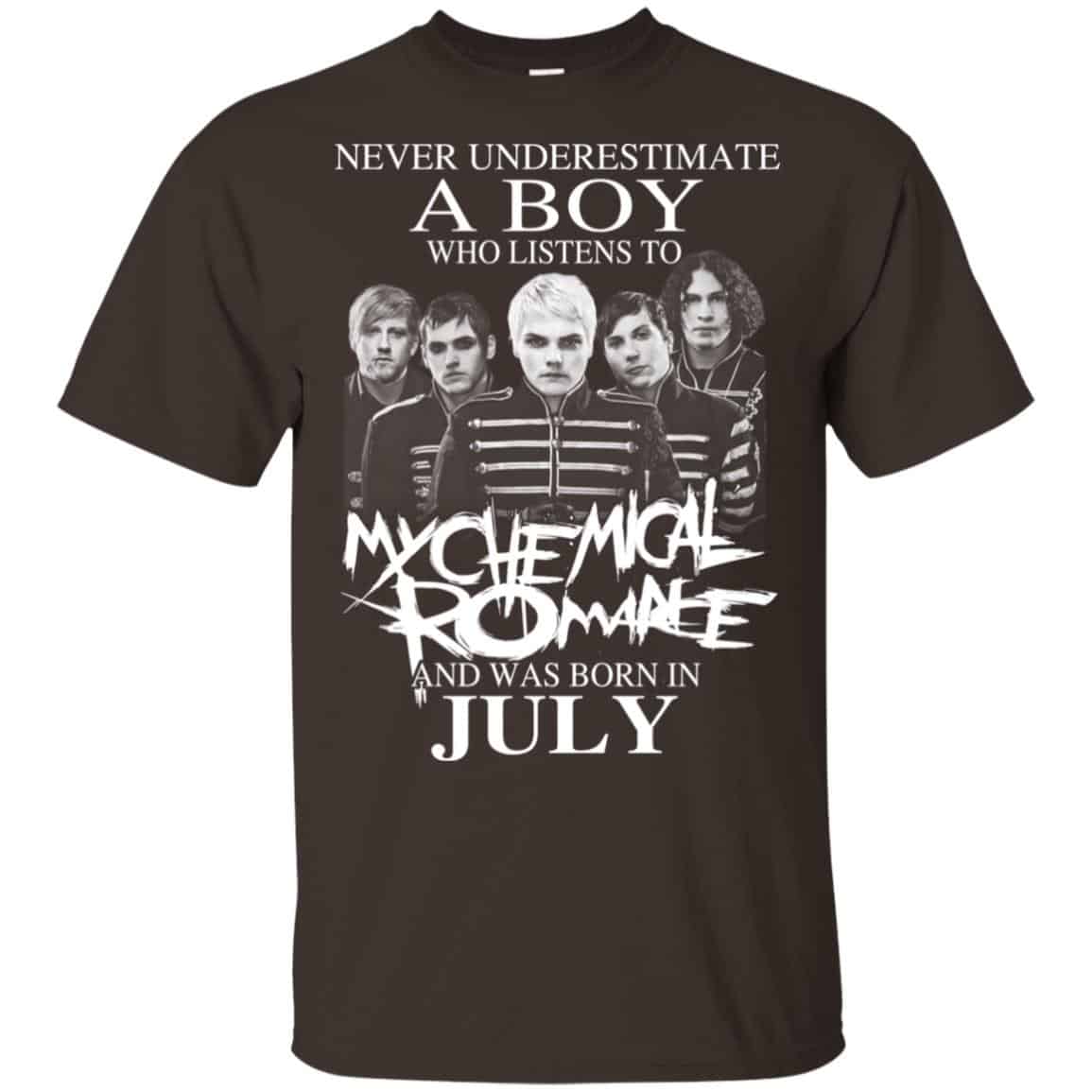 A Boy Who Listens To My Chemical Romance And Was Born In July T-Shirts, Hoodie, Tank