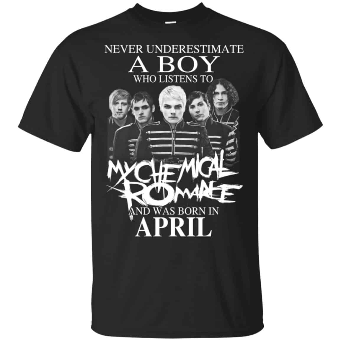 A Boy Who Listens To My Chemical Romance And Was Born In April T-Shirts, Hoodie, Tank