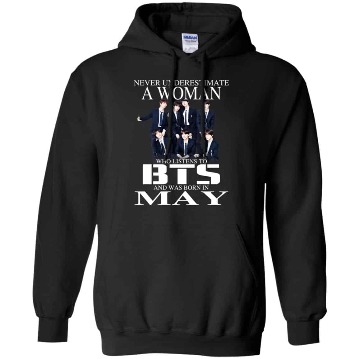A Woman Who Listens To BTS And Was Born In May T-Shirts, Hoodie, Tank