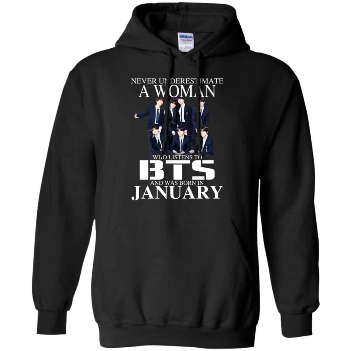 A Woman Who Listens To BTS And Was Born In January T-Shirts, Hoodie, Tank