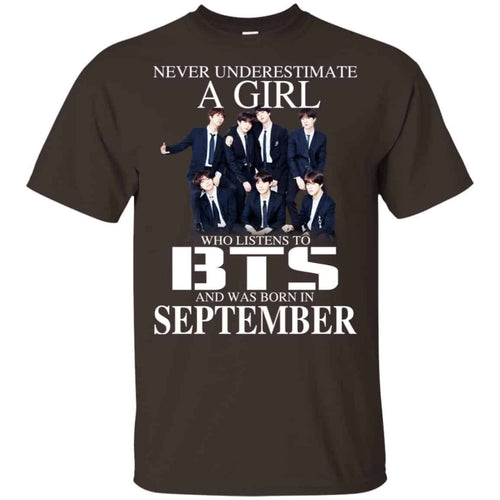 A Girl Who Listens To BTS And Was Born In September T-Shirts, Hoodie, Tank