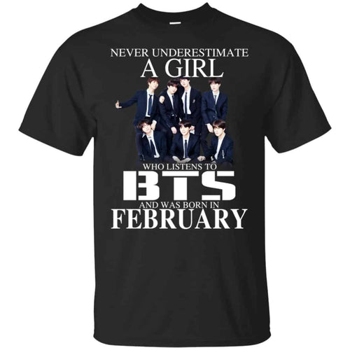 A Girl Who Listens To BTS And Was Born In February T-Shirts, Hoodie, Tank