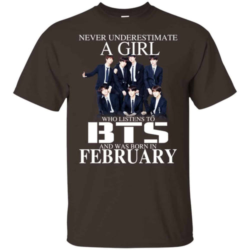 A Girl Who Listens To BTS And Was Born In February T-Shirts, Hoodie, Tank