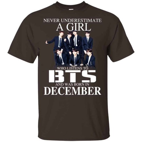 A Girl Who Listens To BTS And Was Born In December T-Shirts, Hoodie, Tank