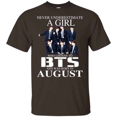 A Girl Who Listens To BTS And Was Born In August T-Shirts, Hoodie, Tank