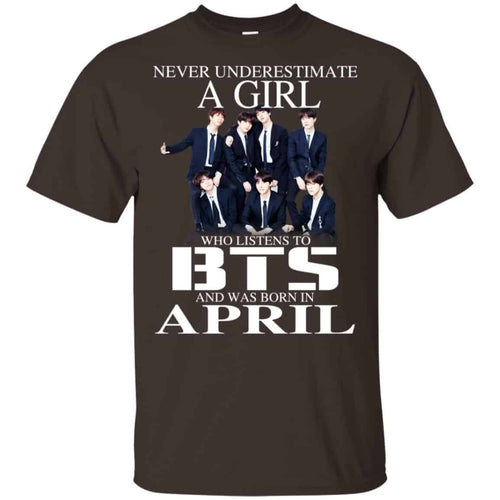 A Girl Who Listens To BTS And Was Born In April T-Shirts, Hoodie, Tank