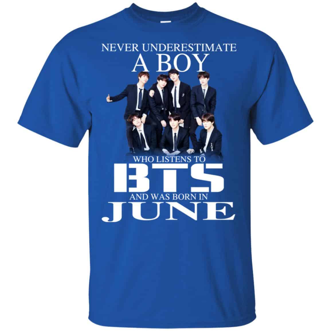 A Boy Who Listens To BTS And Was Born In June T-Shirts, Hoodie, Tank