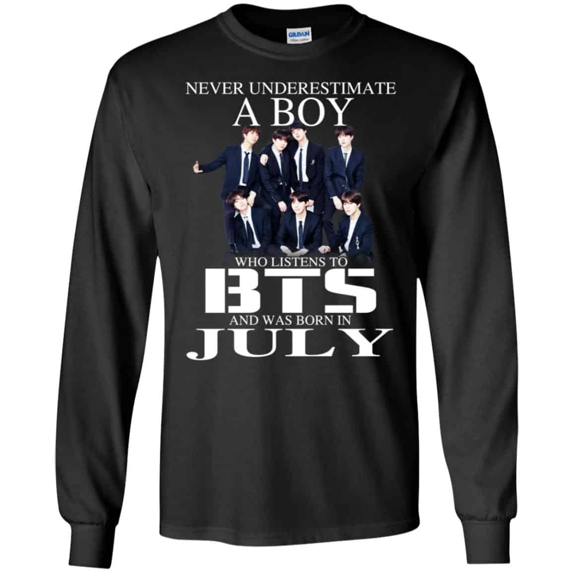 A Boy Who Listens To BTS And Was Born In July T-Shirts, Hoodie, Tank