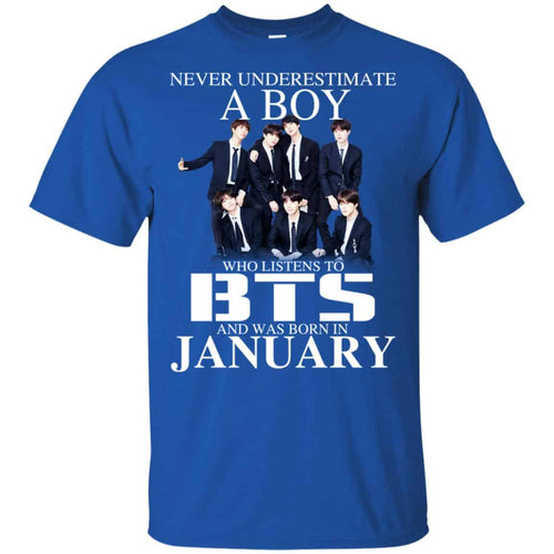 A Boy Who Listens To BTS And Was Born In January T-Shirts, Hoodie, Tank