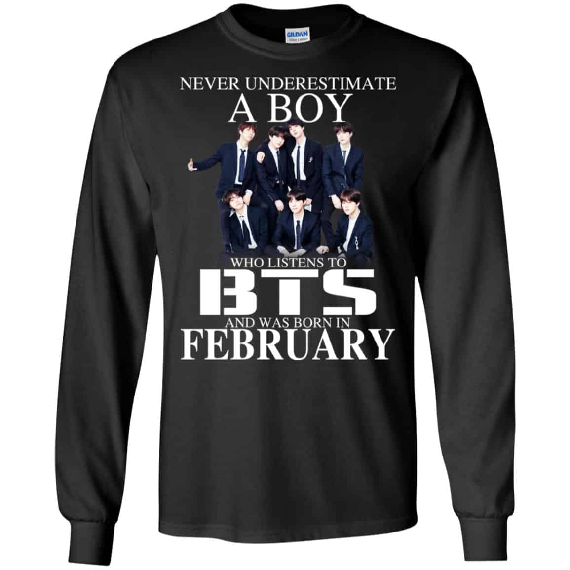 A Boy Who Listens To BTS And Was Born In February T-Shirts, Hoodie, Tank