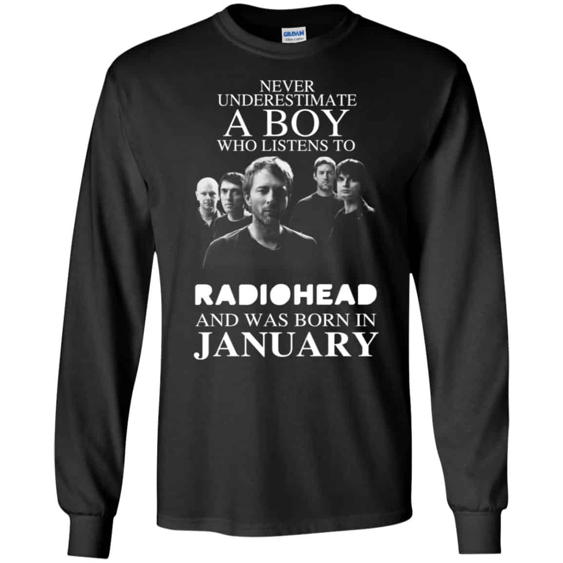A Boy Who Listens To Radiohead And Was Born In January T-Shirts, Hoodie, Tank