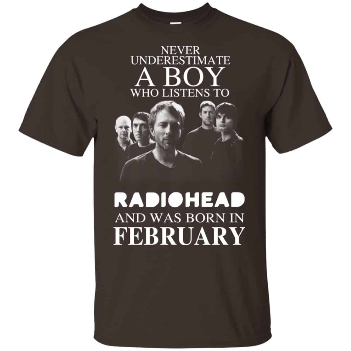A Boy Who Listens To Radiohead And Was Born In February T-Shirts, Hoodie, Tank