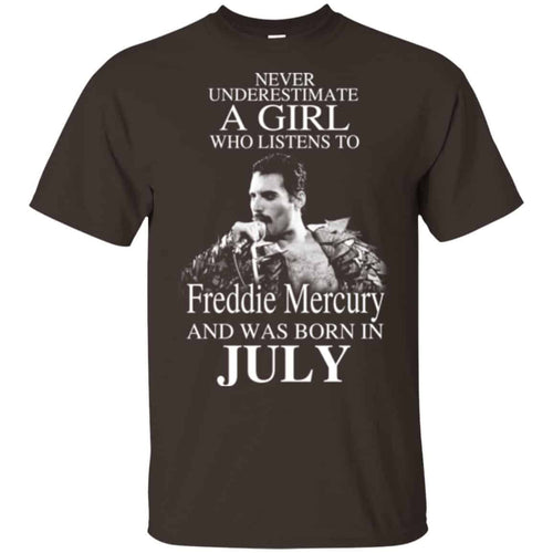 A Girl Who Listens To Freddie Mercury And Was Born In July T-Shirts, Hoodie, Tank