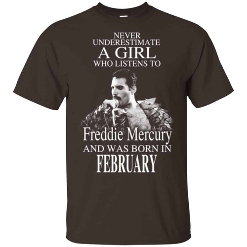 A Girl Who Listens To Freddie Mercury And Was Born In February T-Shirts, Hoodie, Tank