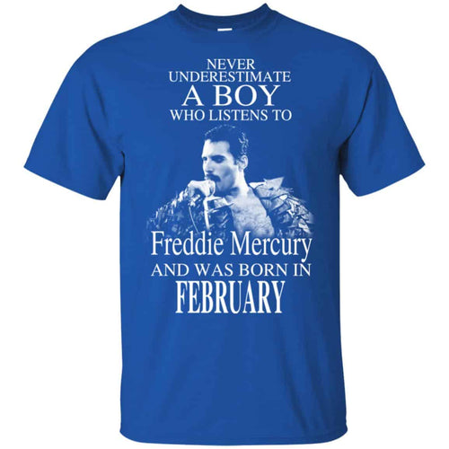 A Boy Who Listens To Freddie Mercury And Was Born In February T-Shirts, Hoodie, Tank