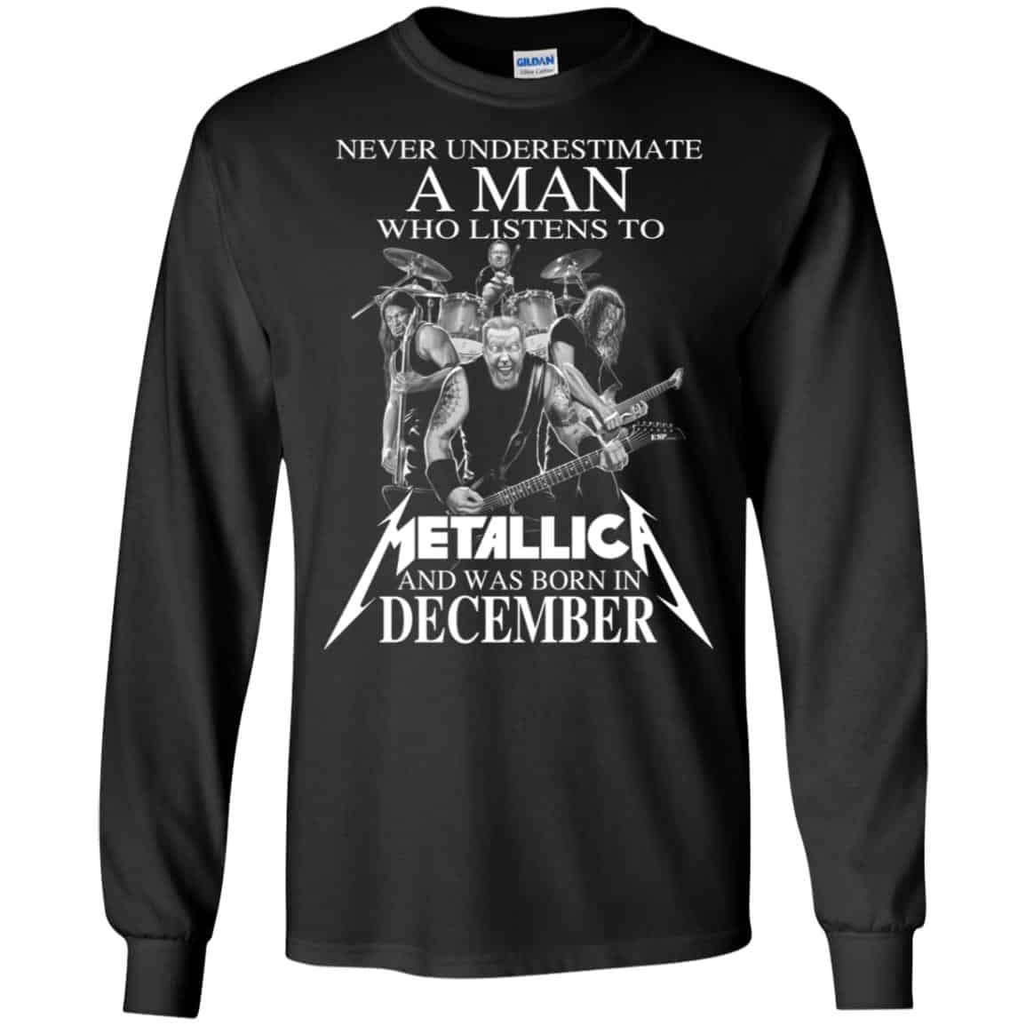 A Man Who Listens To Metallica And Was Born In December T-Shirts, Hoodie, Tank