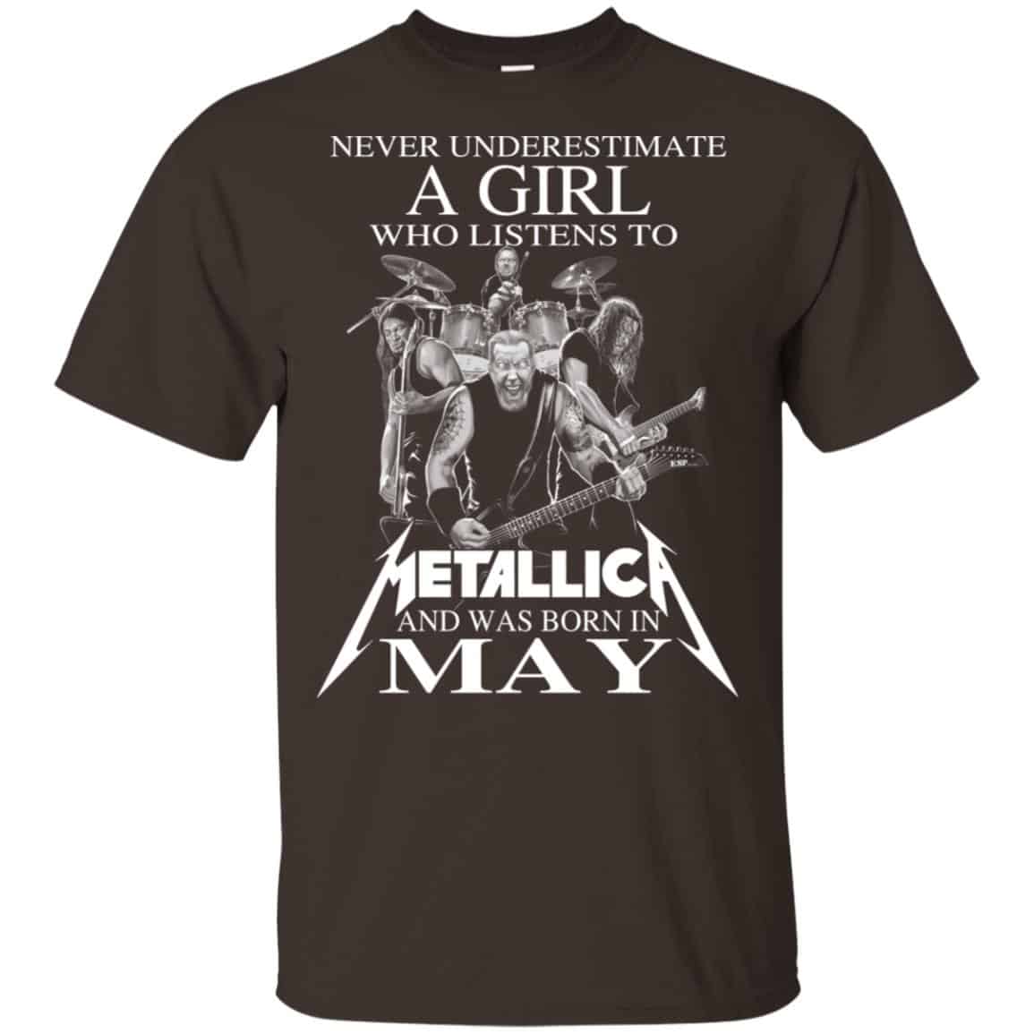 A Girl Who Listens To Metallica And Was Born In May T-Shirts, Hoodie, Tank