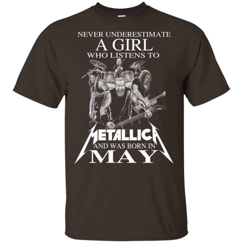 A Girl Who Listens To Metallica And Was Born In May T-Shirts, Hoodie, Tank