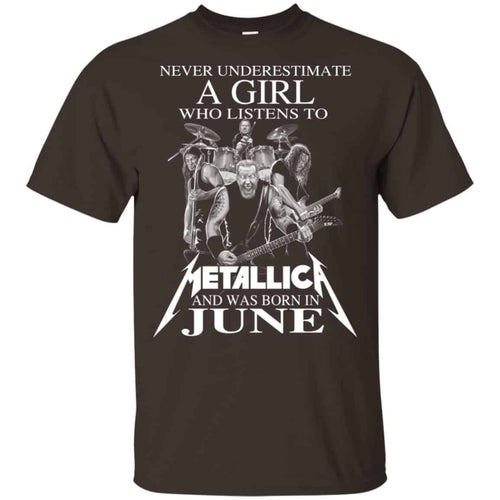 A Girl Who Listens To Metallica And Was Born In June T-Shirts, Hoodie, Tank