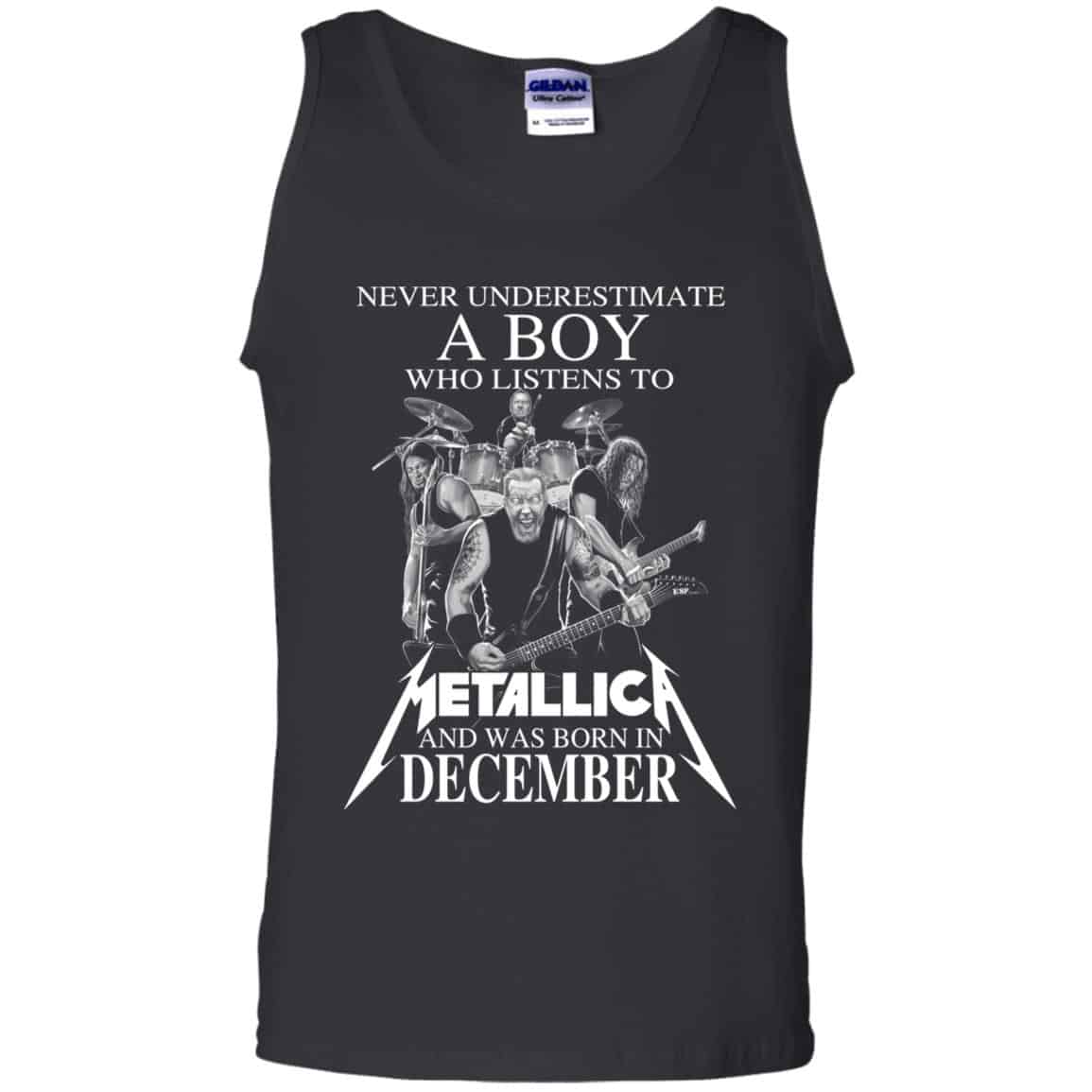 A Boy Who Listens To Metallica And Was Born In December T-Shirts, Hoodie, Tank