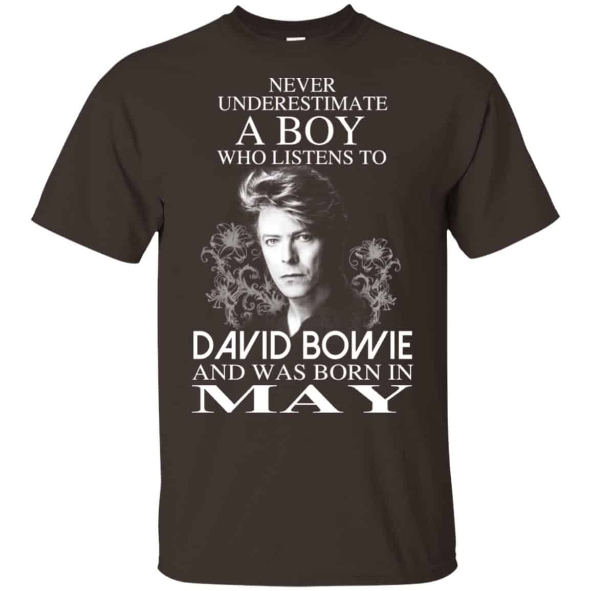 A Boy Who Listens To David Bowie And Was Born In May T-Shirts, Hoodie, Tank