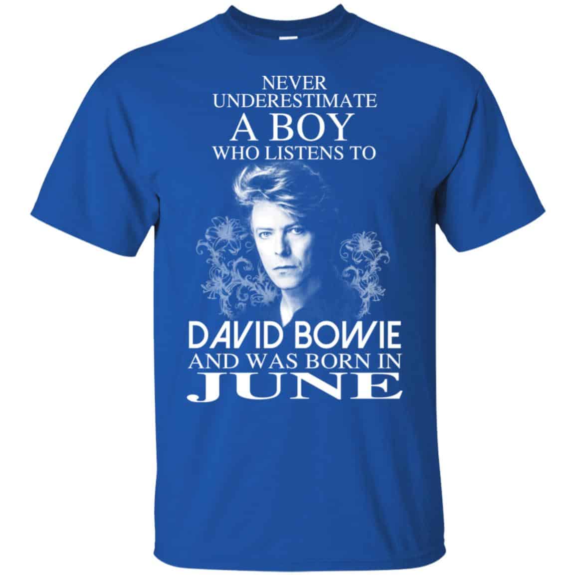 A Boy Who Listens To David Bowie And Was Born In June T-Shirts, Hoodie, Tank