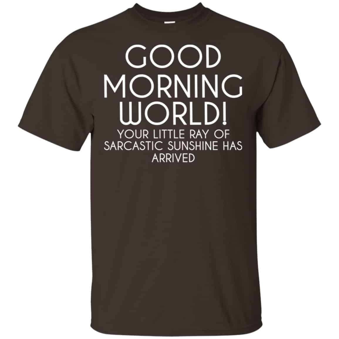 Good Morning World Your Little Ray Of Sarcastic Sunshine Has Arrived Shirt, Hoodie, Tank