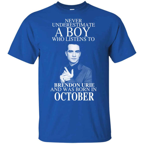 A Boy Who Listens To Brendon Urie And Was Born In October T-Shirts, Hoodie, Tank