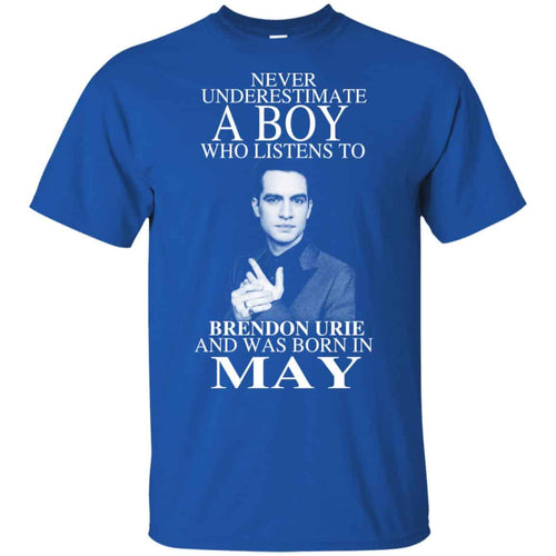 A Boy Who Listens To Brendon Urie And Was Born In May T-Shirts, Hoodie, Tank