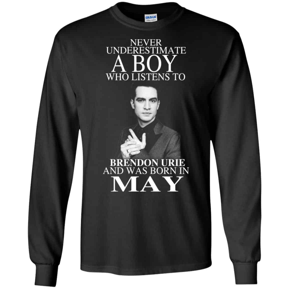 A Boy Who Listens To Brendon Urie And Was Born In May T-Shirts, Hoodie, Tank