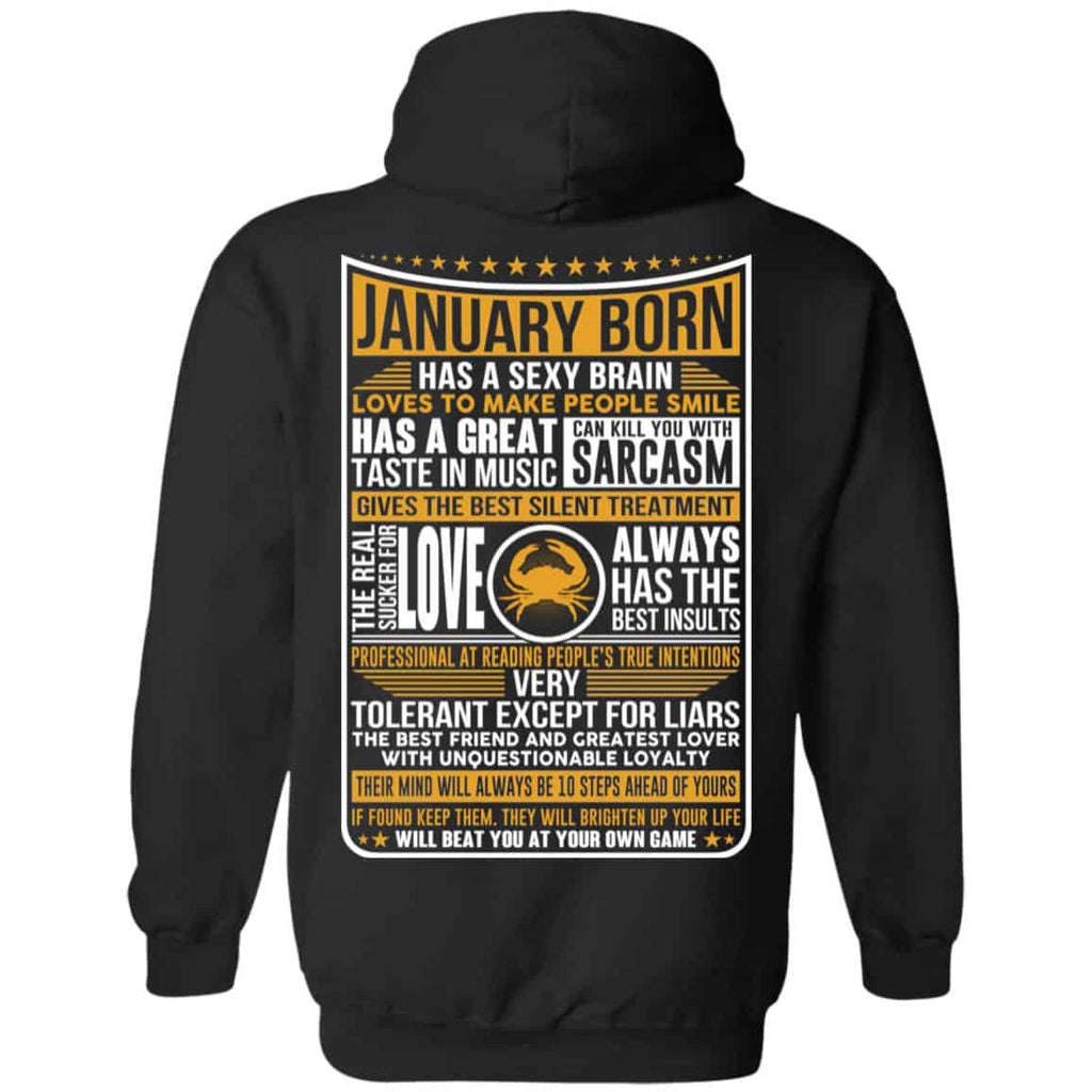 January Born Has A Sexy Brain Loves To Make People Smile T-Shirts, Hoodie, Tank