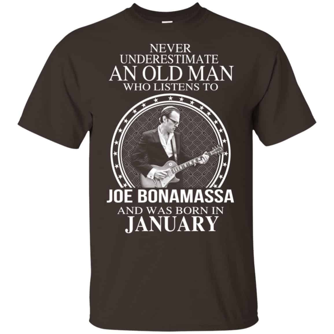 An Old Man Who Listens To Joe Bonamassa And Was Born In January T-Shirts, Hoodie, Tank