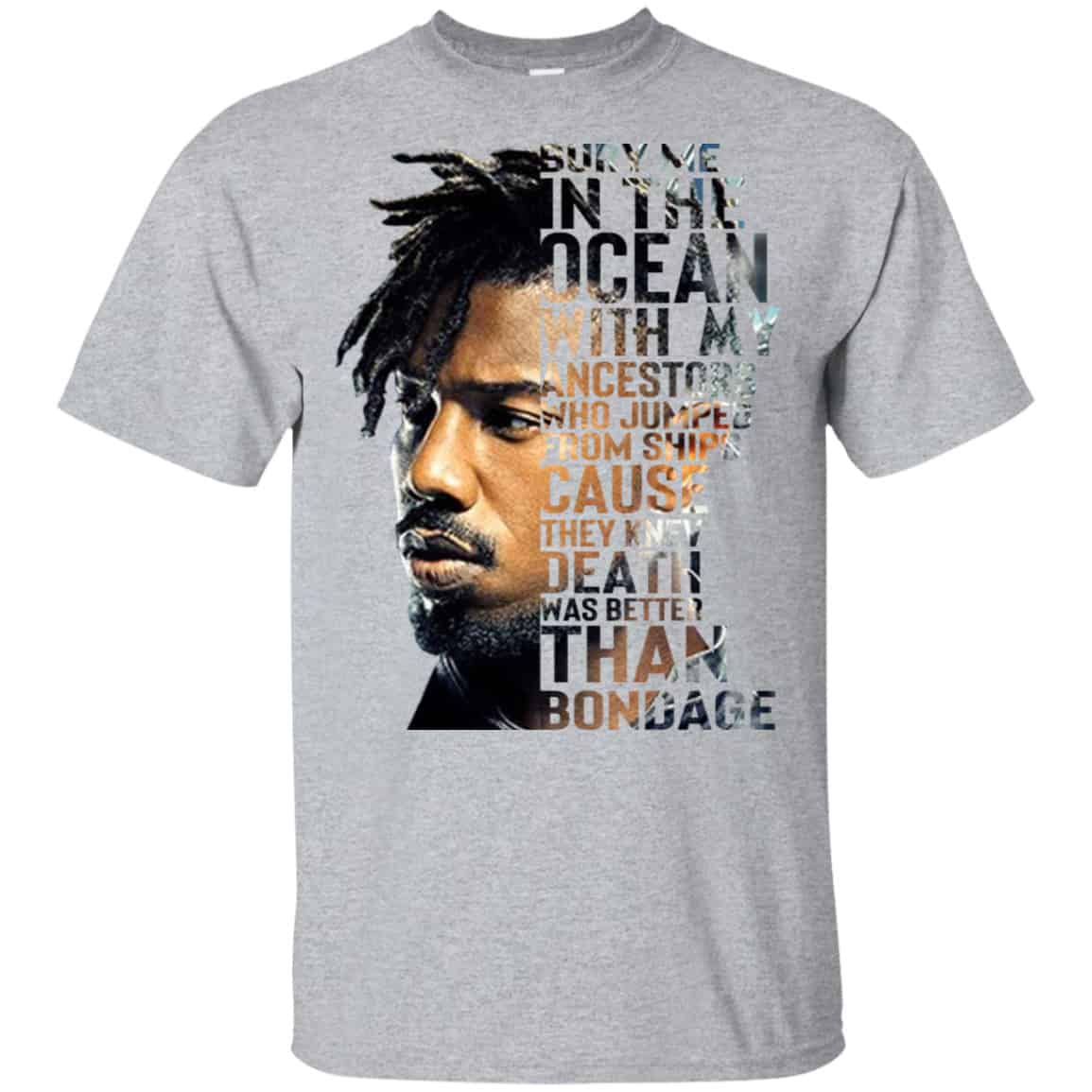 Bury Me In The Ocean With My Accestors Erik Killmonger Quotes Shirt, Hoodie, Tank