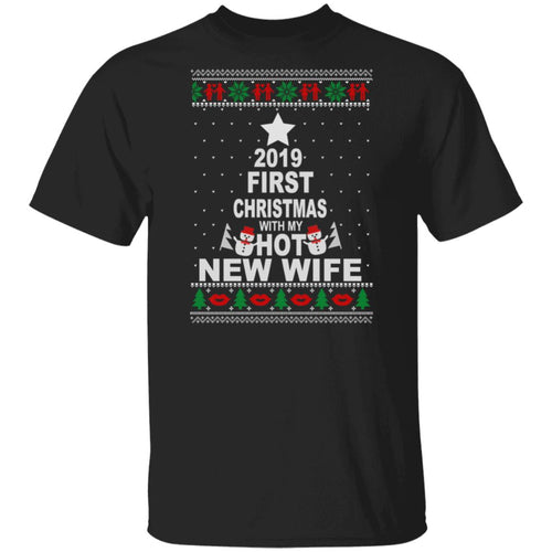 2019 First Christmas With My Hot New Wife Shirt, Hoodie, Tank