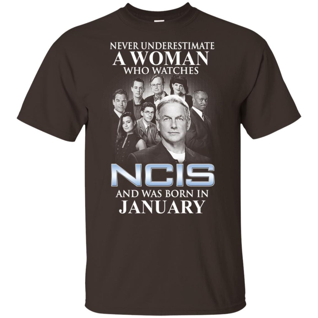 A Woman Who Watches NCIS And Was Born In January T-Shirts, Hoodie, Tank