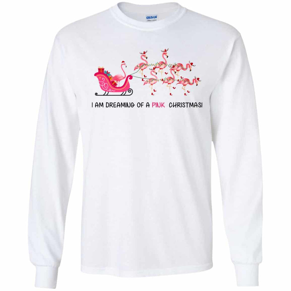 Flamingo I Am Dreaming Of A Pink Christmas T-Shirts, Hoodie, Tank