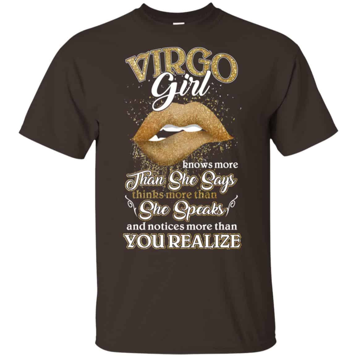 Vigro Girl Knows More Than She Says Zodiac Birthday T-Shirts, Hoodie, Tank