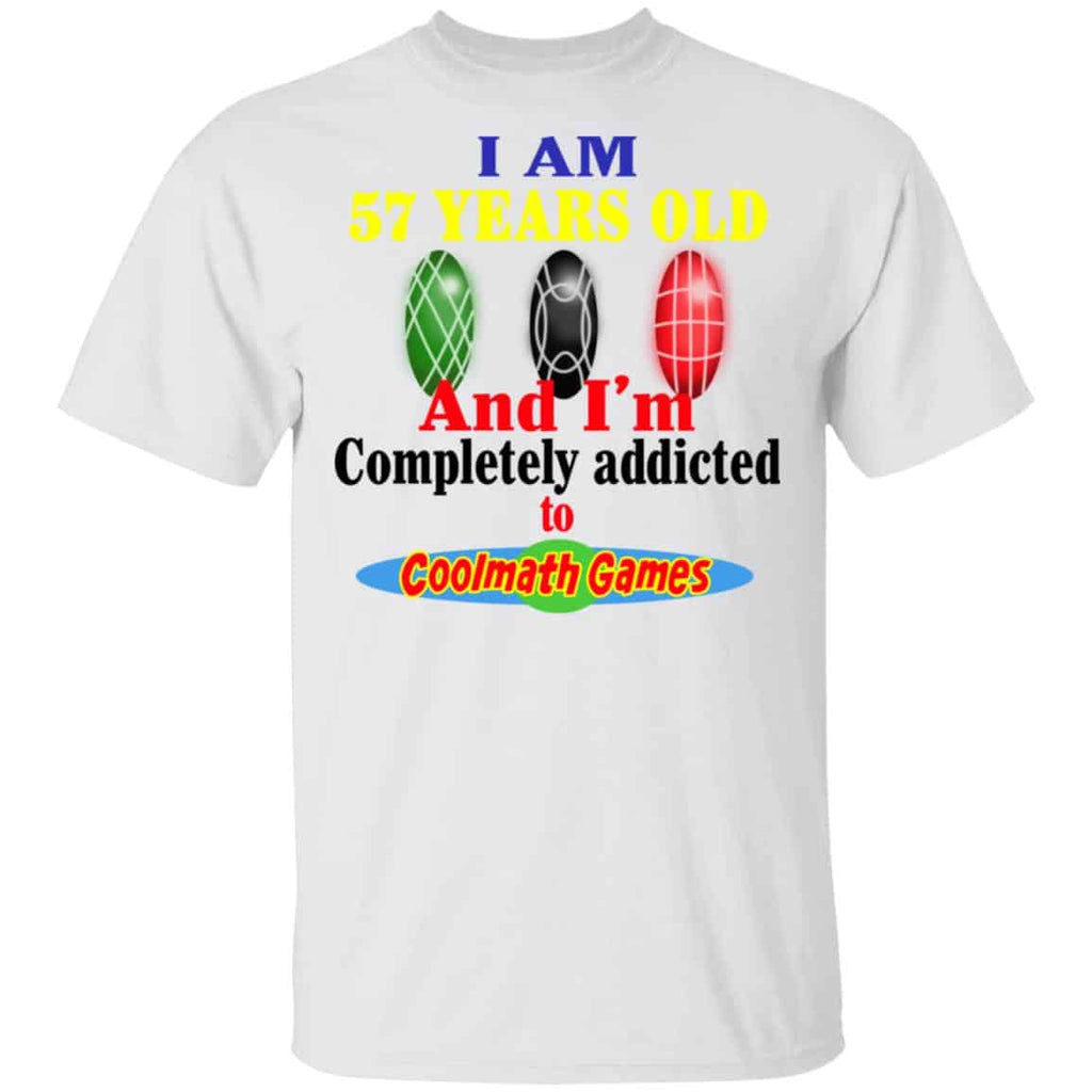 I Am 57 Years Old And I’m Completely Addicted To Coolmath Games Shirt, Hoodie, Tank