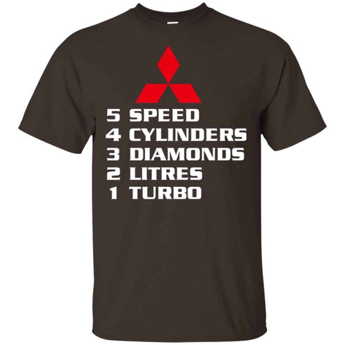 5 Speed 4 Cylinders 3 Diamonds 2 Litres 1 Turbo Mitsubishi Shirt, Hoodie, Tank