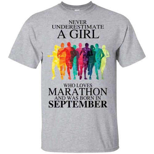 A Girl Who Loves Marathon And Was Born In September T-Shirts, Hoodie, Tank