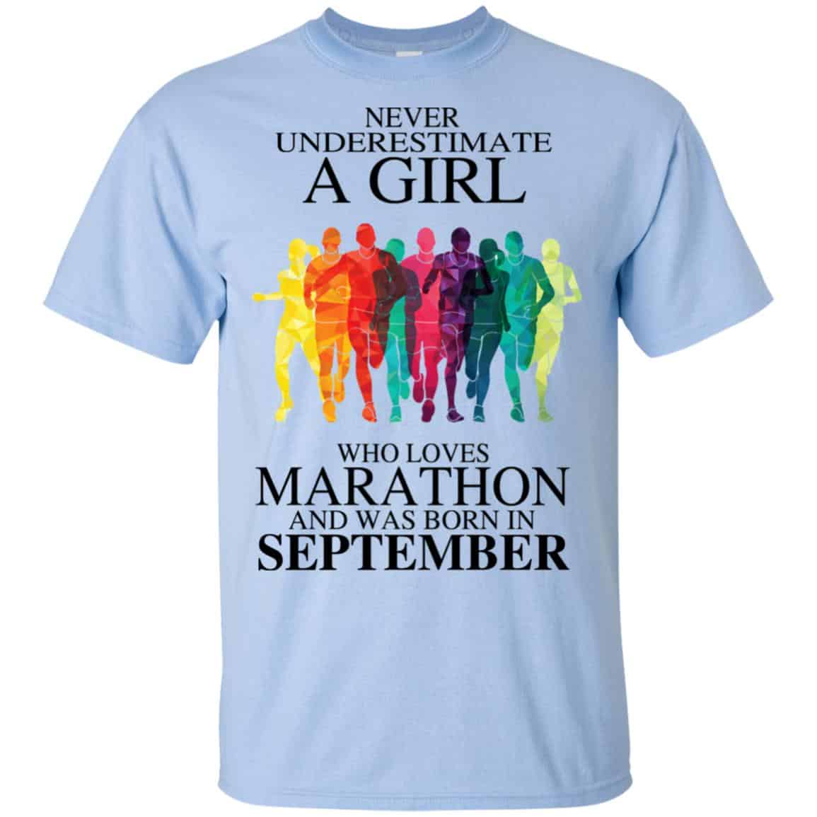 A Girl Who Loves Marathon And Was Born In September T-Shirts, Hoodie, Tank